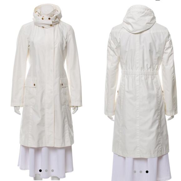 Burberry Carminton White Trench Coat with Renovable Hood - Picture 1 of 14